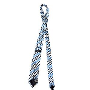 Laurant Bennet Men's Tie Blue Striped